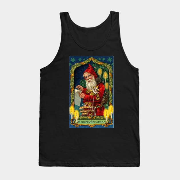 Merry Christmas Vintage -Available As Art Prints-Mugs,Cases,T Shirts,Stickers,etc Tank Top by born30